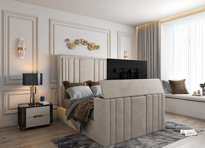Posh Louise panel tv bed frame
