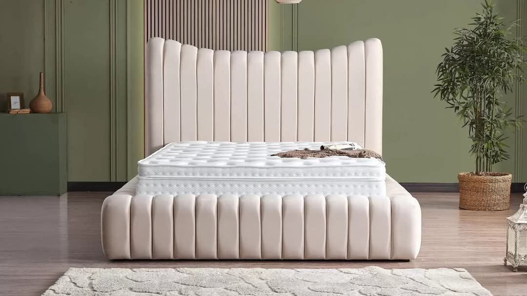 Bed Frame From Wood - U Shaped Linear Bed Frame