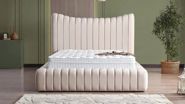 Bed Frame From Wood - U Shaped Linear Bed Frame