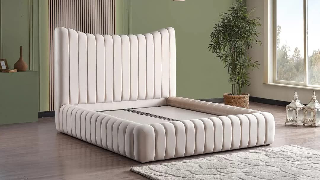 Bed Frame From Wood - U Shaped Linear Bed With Frame