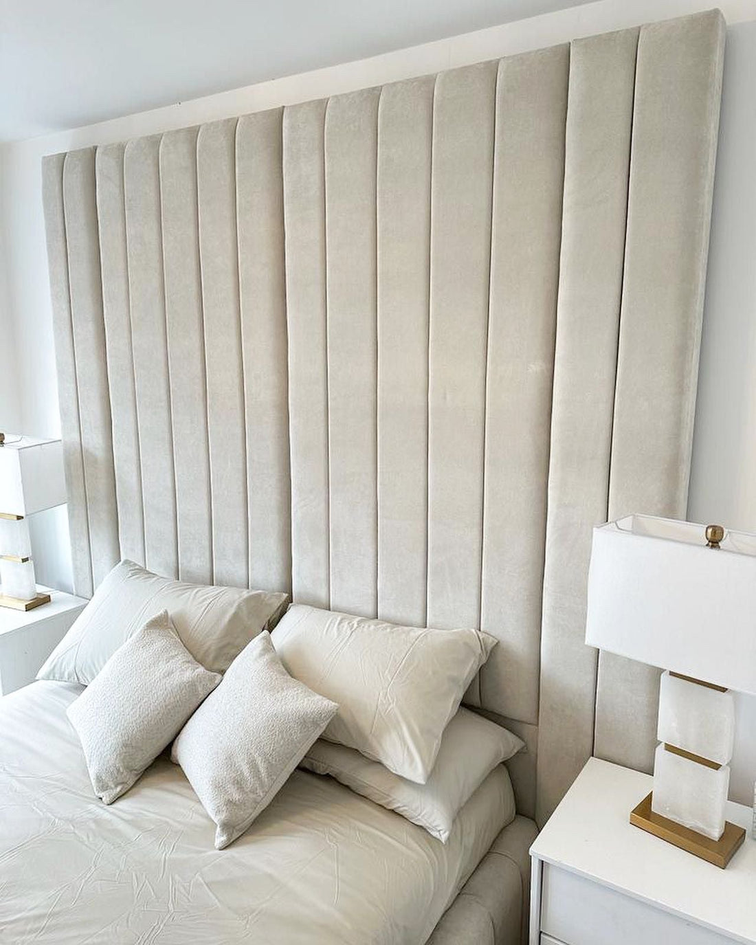 Bed Frames Double - Linear Bespoke Panel Bed