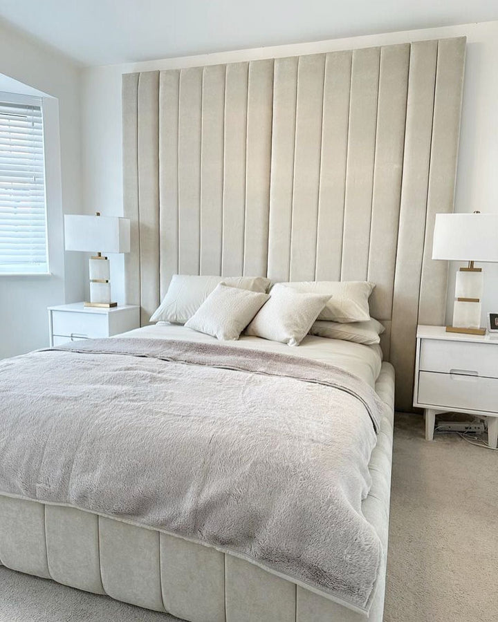 Bed Frames Double - Linear Bespoke Panel Bed Frame