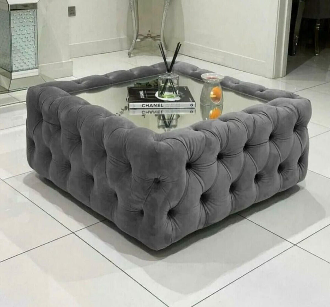 Chesterfield Storage Footstool - PoshPalais Majestic Footstool