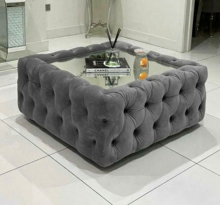 Chesterfield Storage Footstool - PoshPalais Majestic Footstool