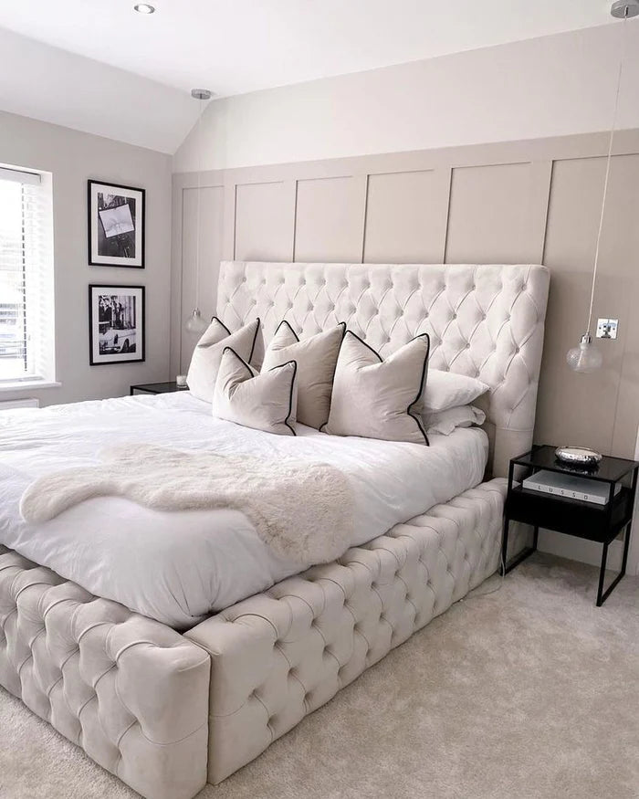 Double Bed Frame - Chesterfield Curved Bed Frame