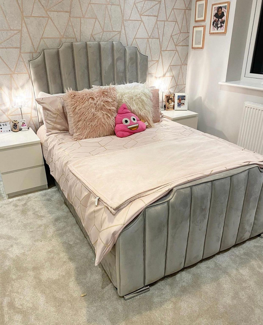 Bed with Storage Underneath - Luxury Upholstered Bed