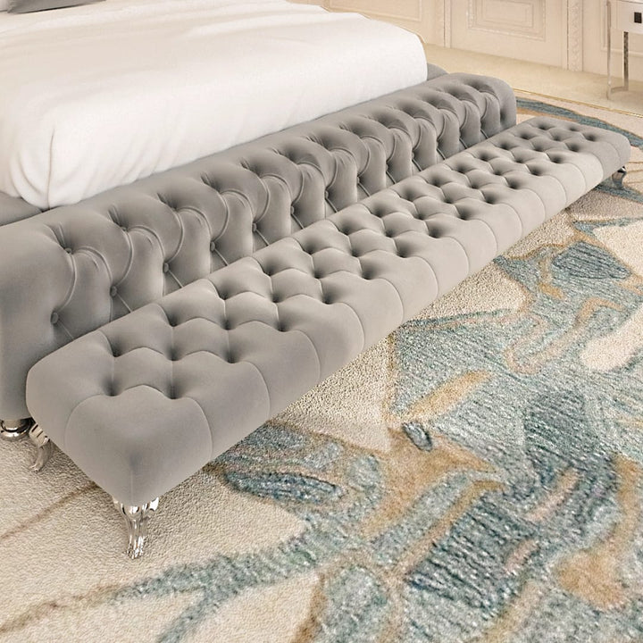 posh chesterfield footstool