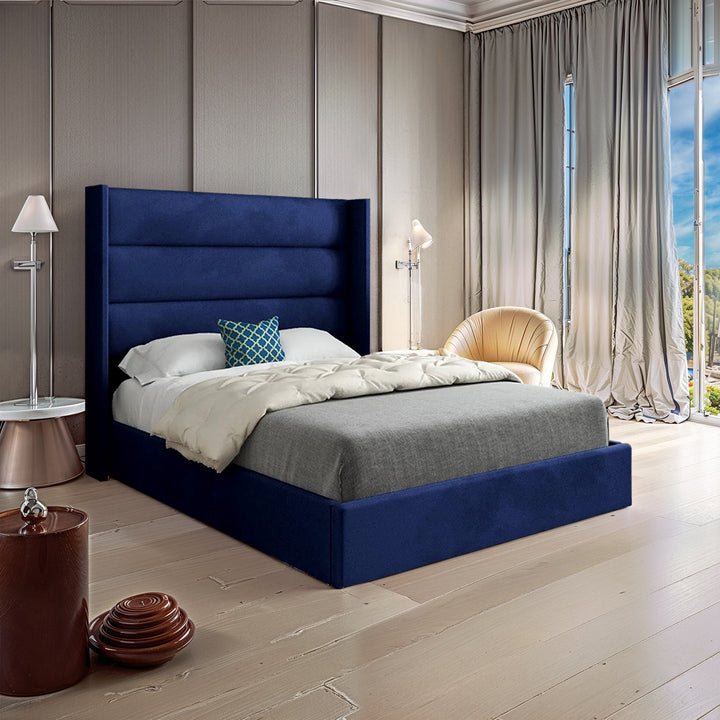 King Bed Frame - Upholstered Wingback Bed Frame