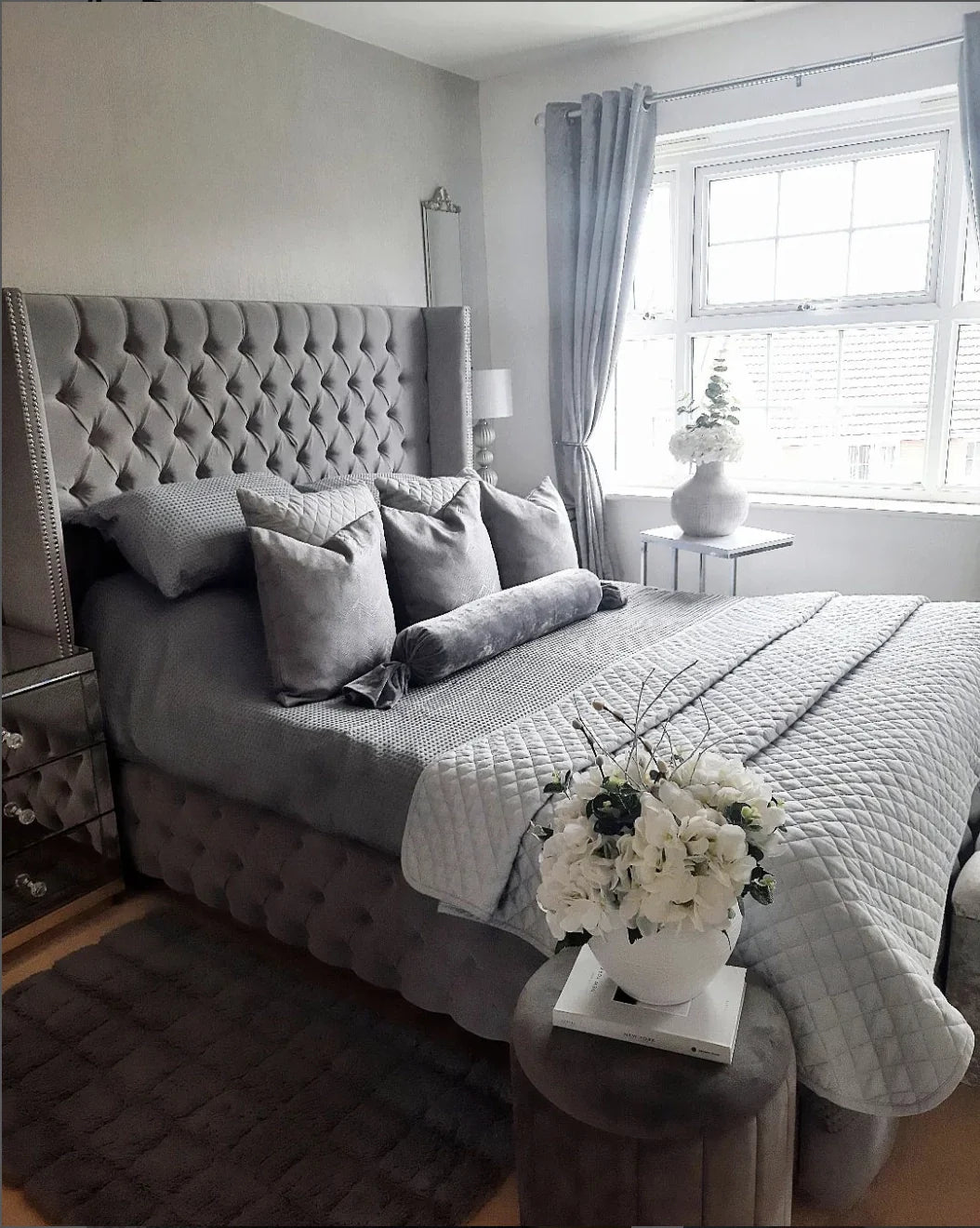 Kingsize Bed Frame - Chesterfield Ambassador Wingback Bed Frame