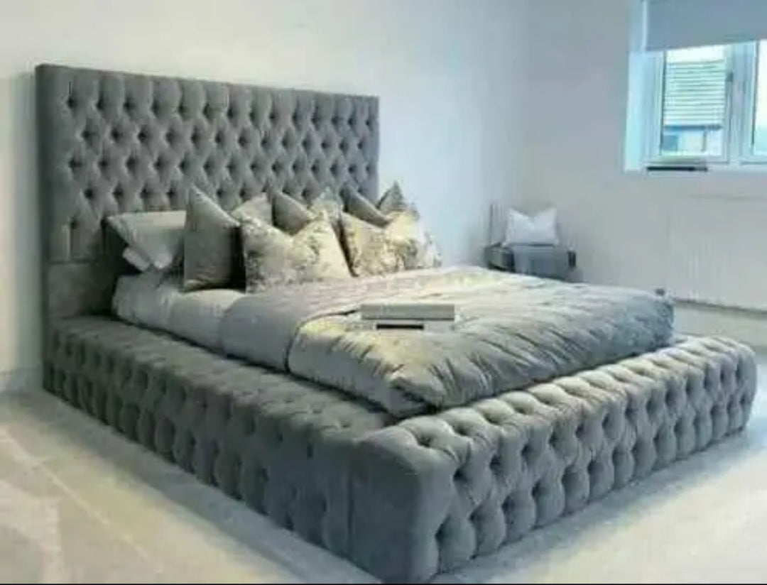 Single Bed Frame with Storage - Kensington Buttoned Bed Frame
