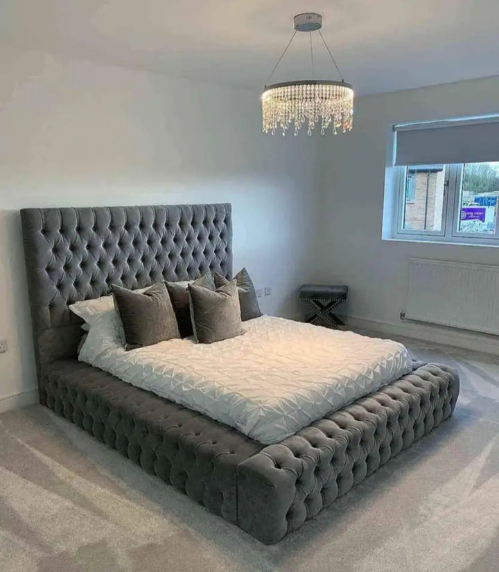 Single Bed Frame with Storage - Kensington Buttoned Bed Frame