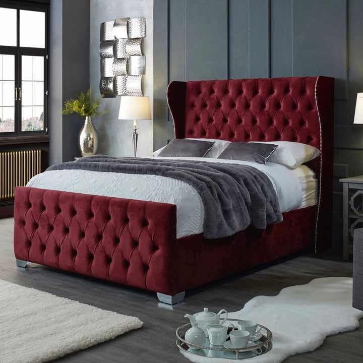 Storage Bed with Storage - Belgrave Wingback Storage Bed