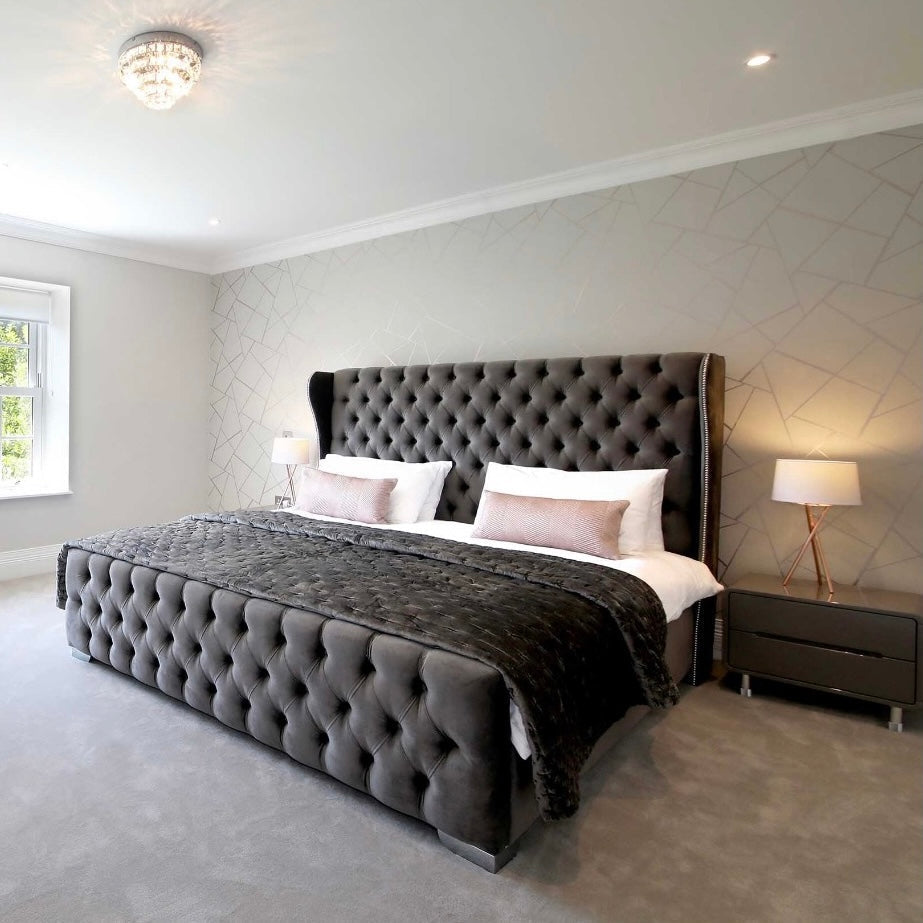 Storage Bed with Storage - Belgrave Wingback Storage Bed 2